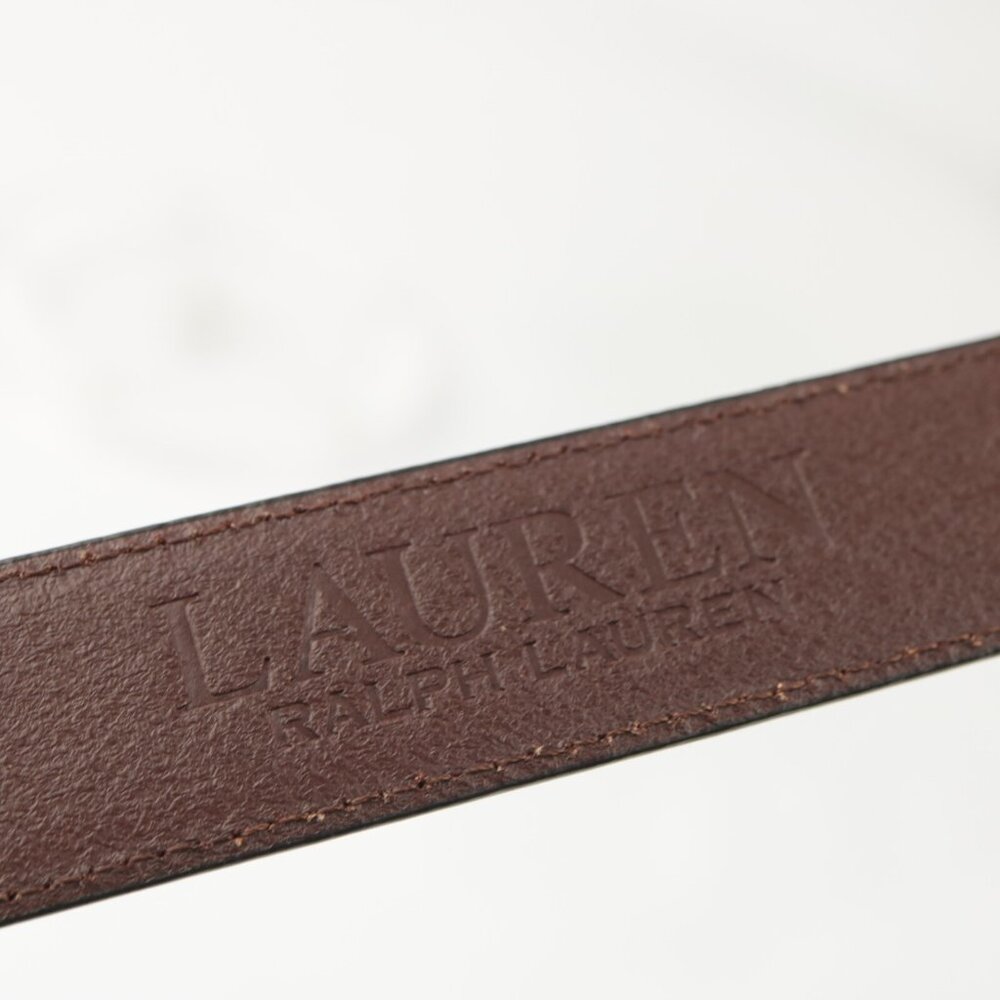 LRL Ralph Lauren Mens Belt Size 32 Brown Leather Adjustable Classic Business - Picture 11 of 12